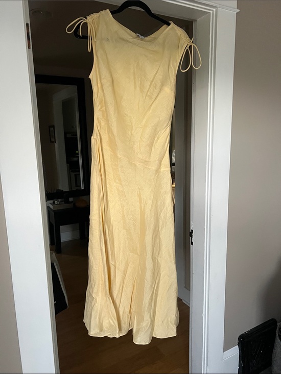 & Other Stories Dresses & Skirts - & Other Stories Pale Yellow Tie-Shoulder Maxi Dress